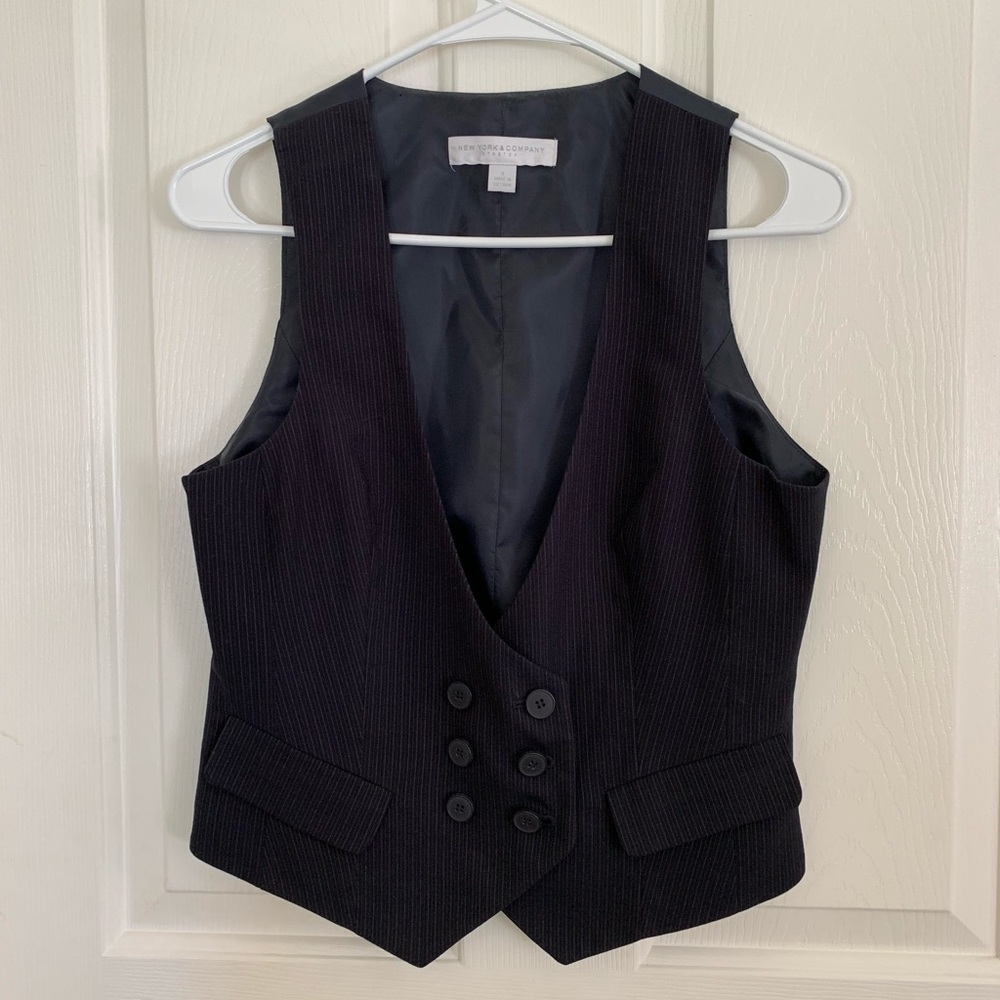 New York & Co Black Suit Vest